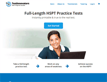 Tablet Screenshot of hsptpracticetest.com